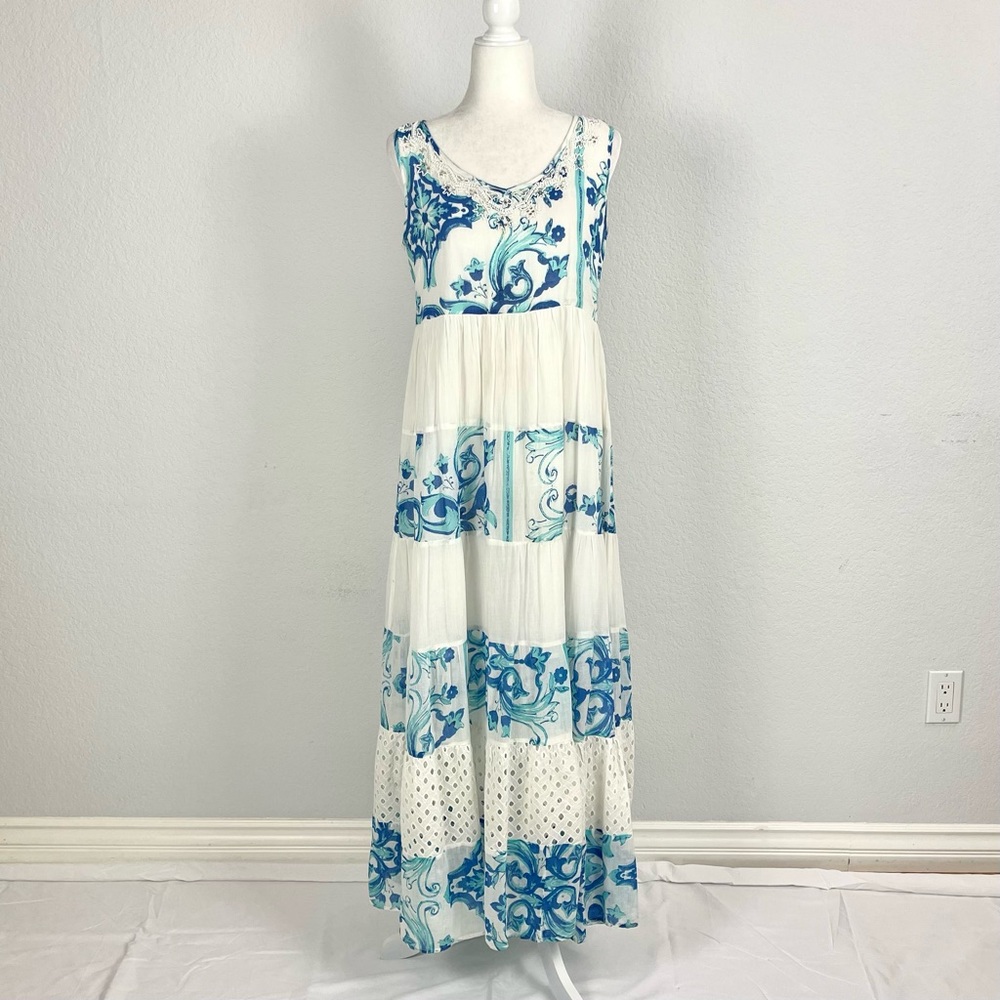Positano Cotton Tiered Maxi Dress Size S-M